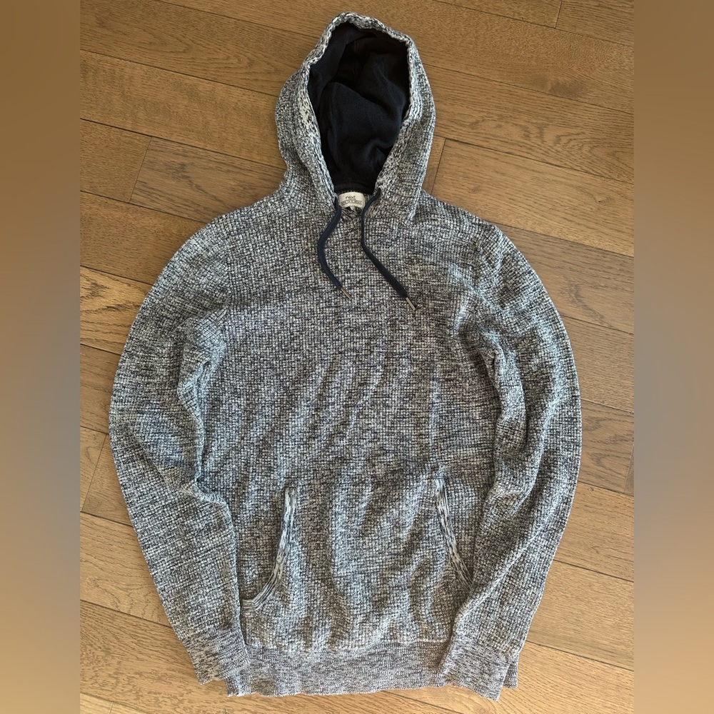 NEXT Black and Gray Men's Hooded Sweater
